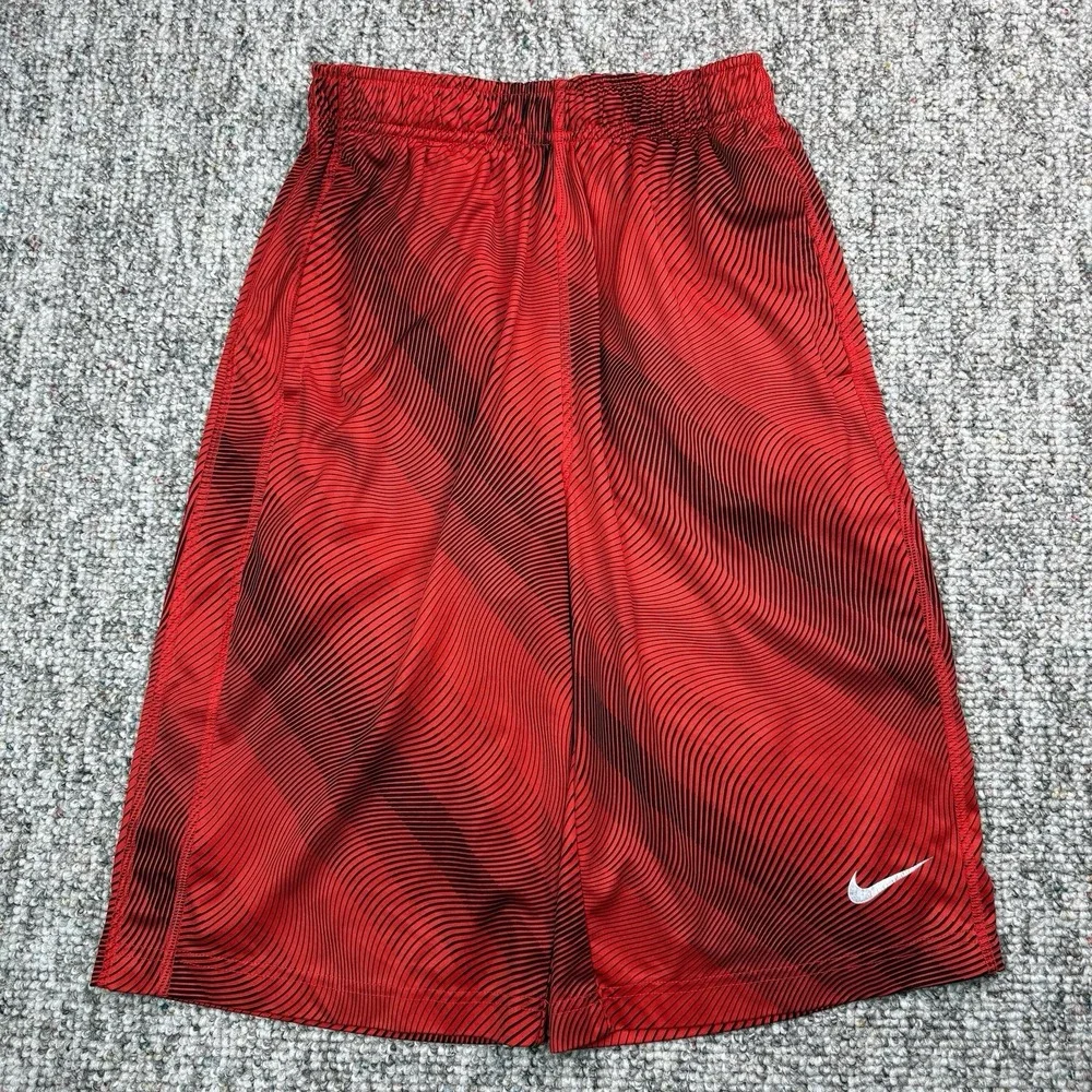 Nike Shorts Boys XL Elite All Over Gym Basketball Dri Fit Red Black